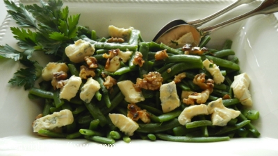 Salat von grünen Bohnen mit Dana Blue