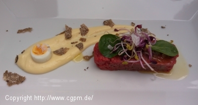 Carne Crudo vom Piemonteser Rind mit Trüffel-Emulsion