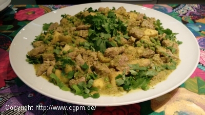 Grünes Curry mit Schweinefilet